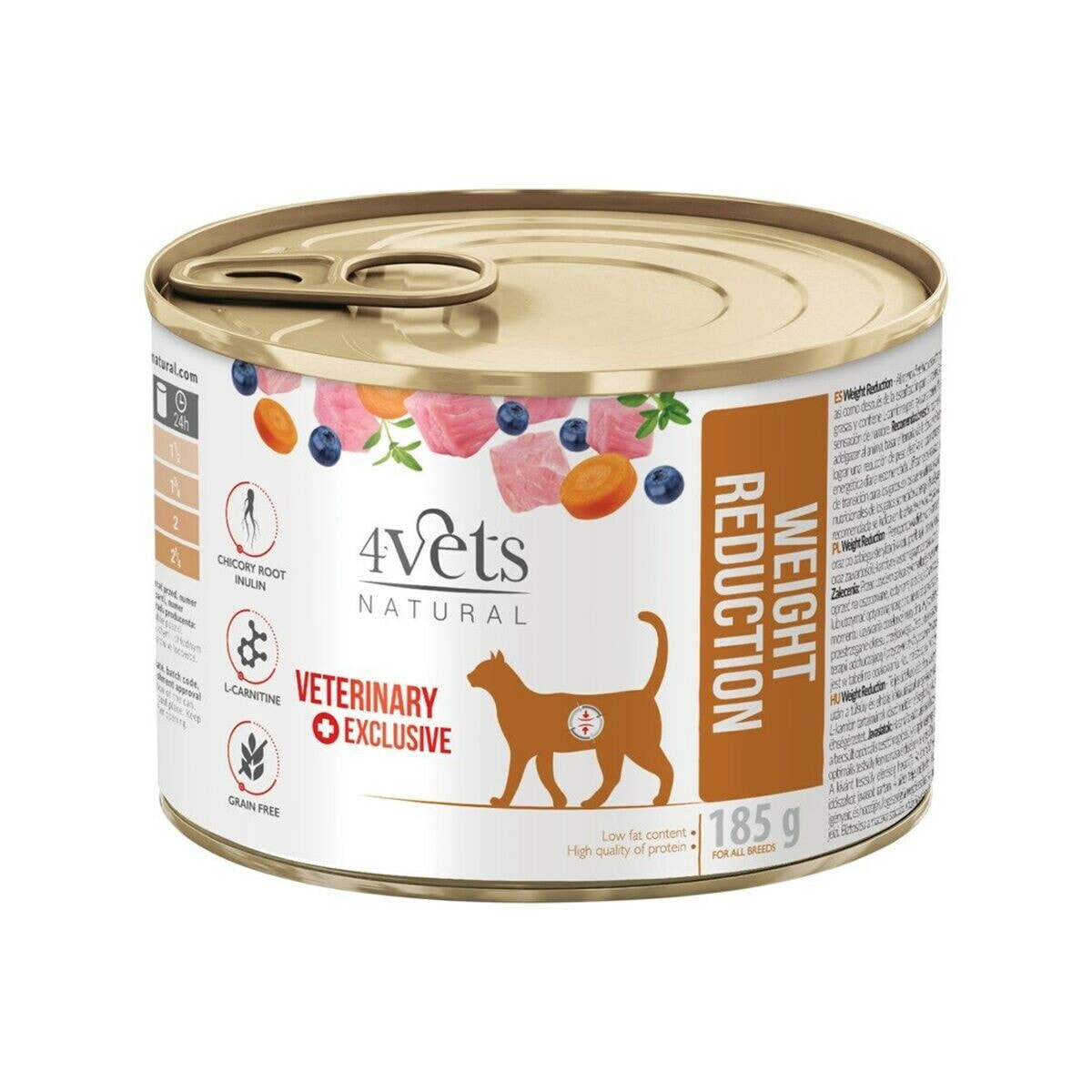 Cat food 4VETS Natural Weight Reduction 185 g