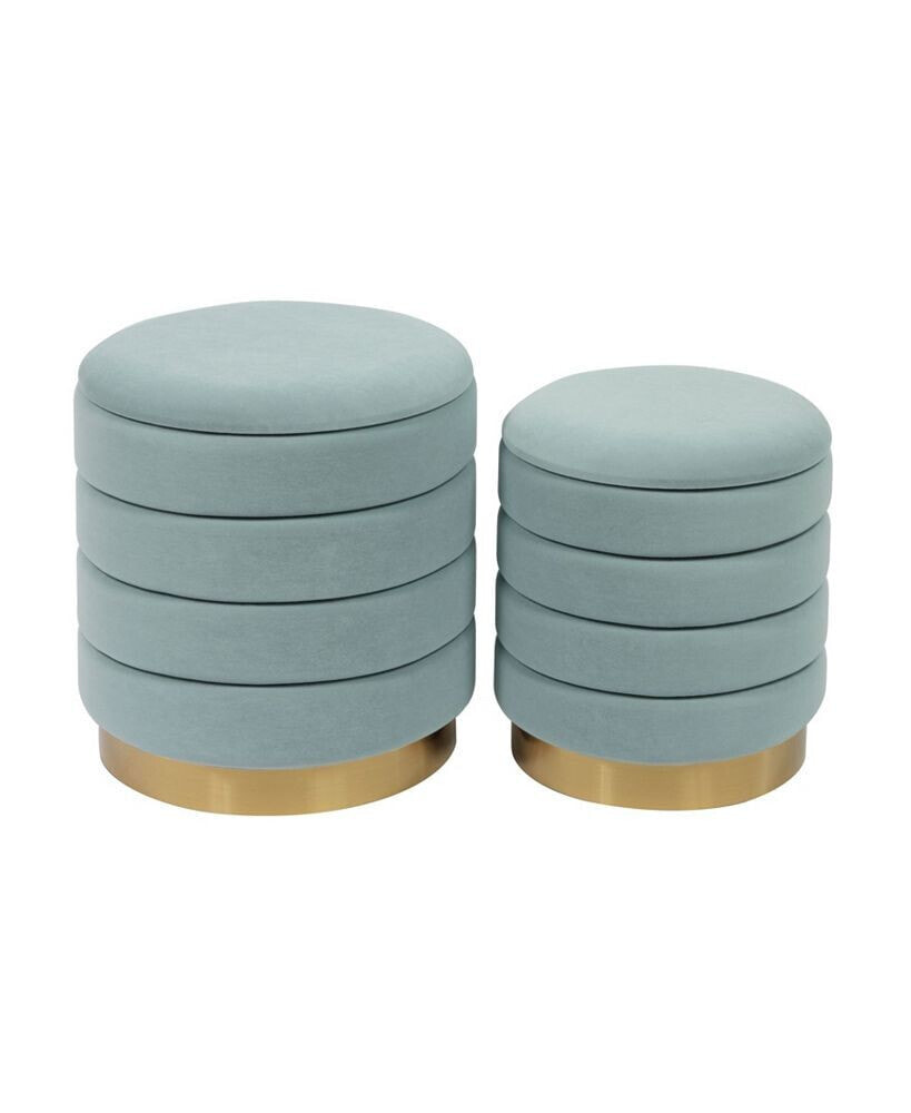 TOV Furniture saturn Storage Ottomans, Set of 2