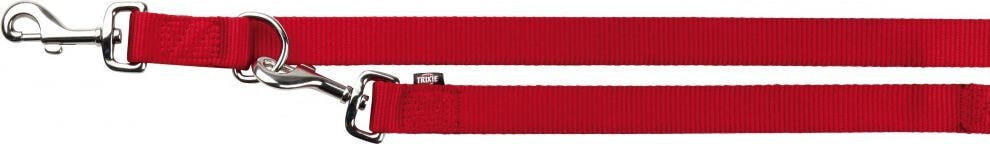 Trixie Smycz Premium regulowana - Czerwona 2.5 cm L-XL