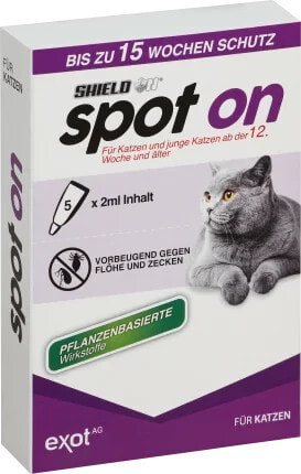 Insektenschutzfluid für Katzen, Spot on Tropfen (5 x 2ml), 10 ml