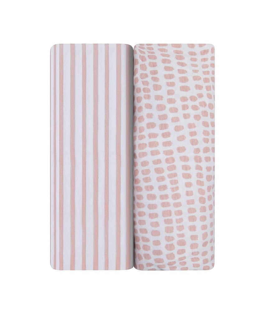 Ely's & Co. waterproof Changing Pad Cover Set | Cradle Sheet Set 100% Cotton Jersey