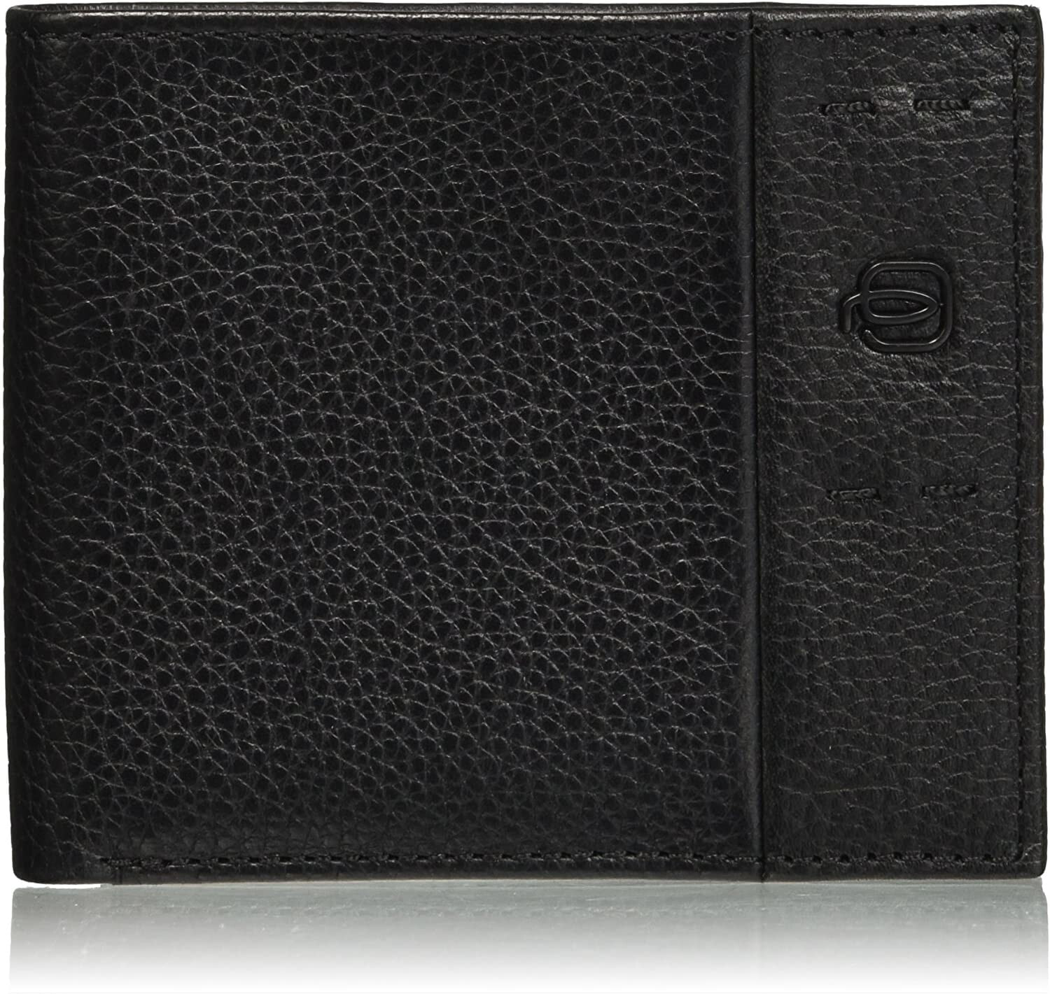 Мужское портмоне кожаное горизонтальное черное без застежки Piquadro Wallet