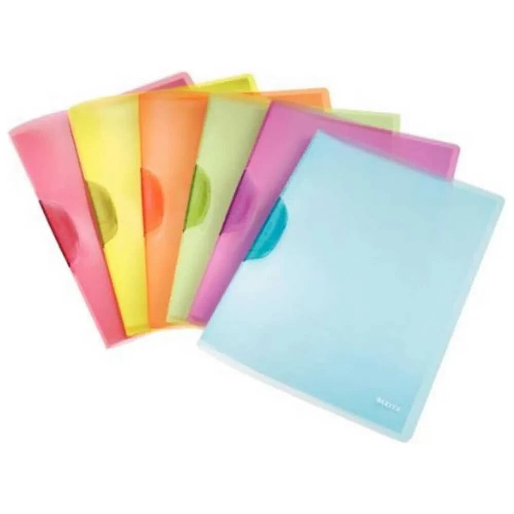 LEITZ Assorted Rainbow PP A4 Colorclip Dossier Folder