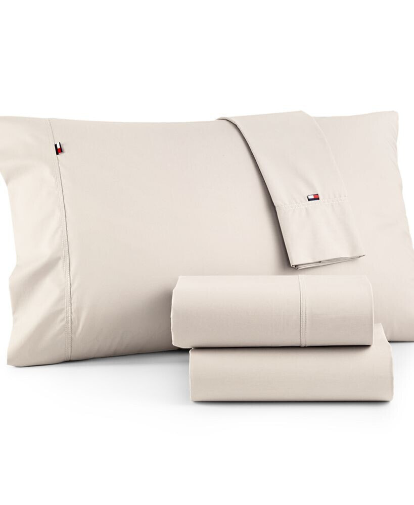 Tommy Hilfiger solid Core Twin Sheet Set