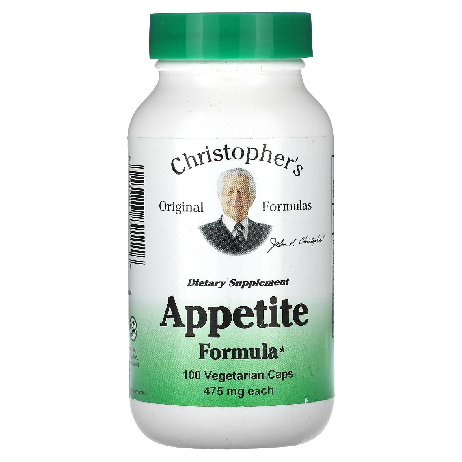 Christopher's Original Formulas, Формула для аппетита, 475 мг, 100 вегетарианских капсул