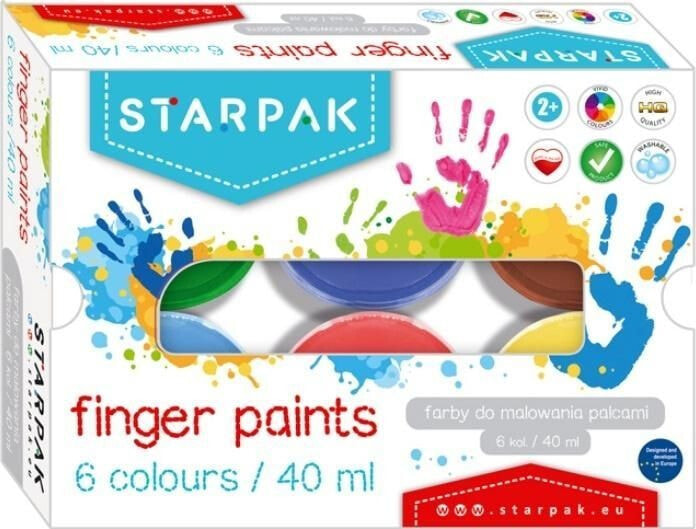 Starpak FINGER PAINTS 6 COLORS 40ML STARPAK 448008