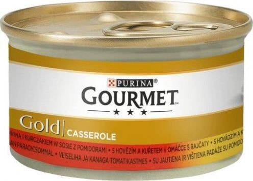 Влажный корм для кошек Gourmet GOLD - mix wołowina i kurczak 85g