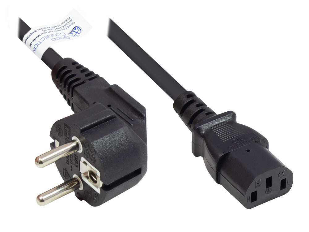 Alcasa P0130-S018 кабель питания Черный 1,8 m CEE7/7 IEC C13
