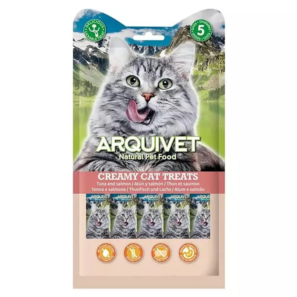 ARQUIVET Creamy snack with tuna and salmon 5x14g cat treat