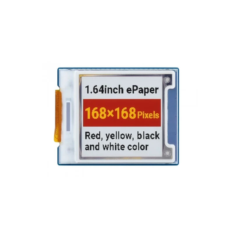 Display e-paper - 1.64'' 168x168px - 4 colors - SPI - Waveshare 22755