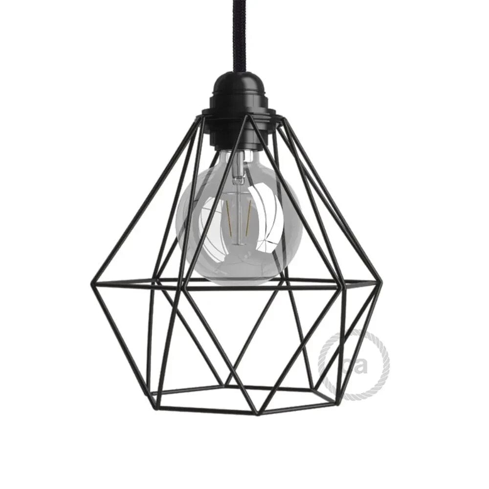 CREATIVE CABLES Metal Diamond Cage Lampshade