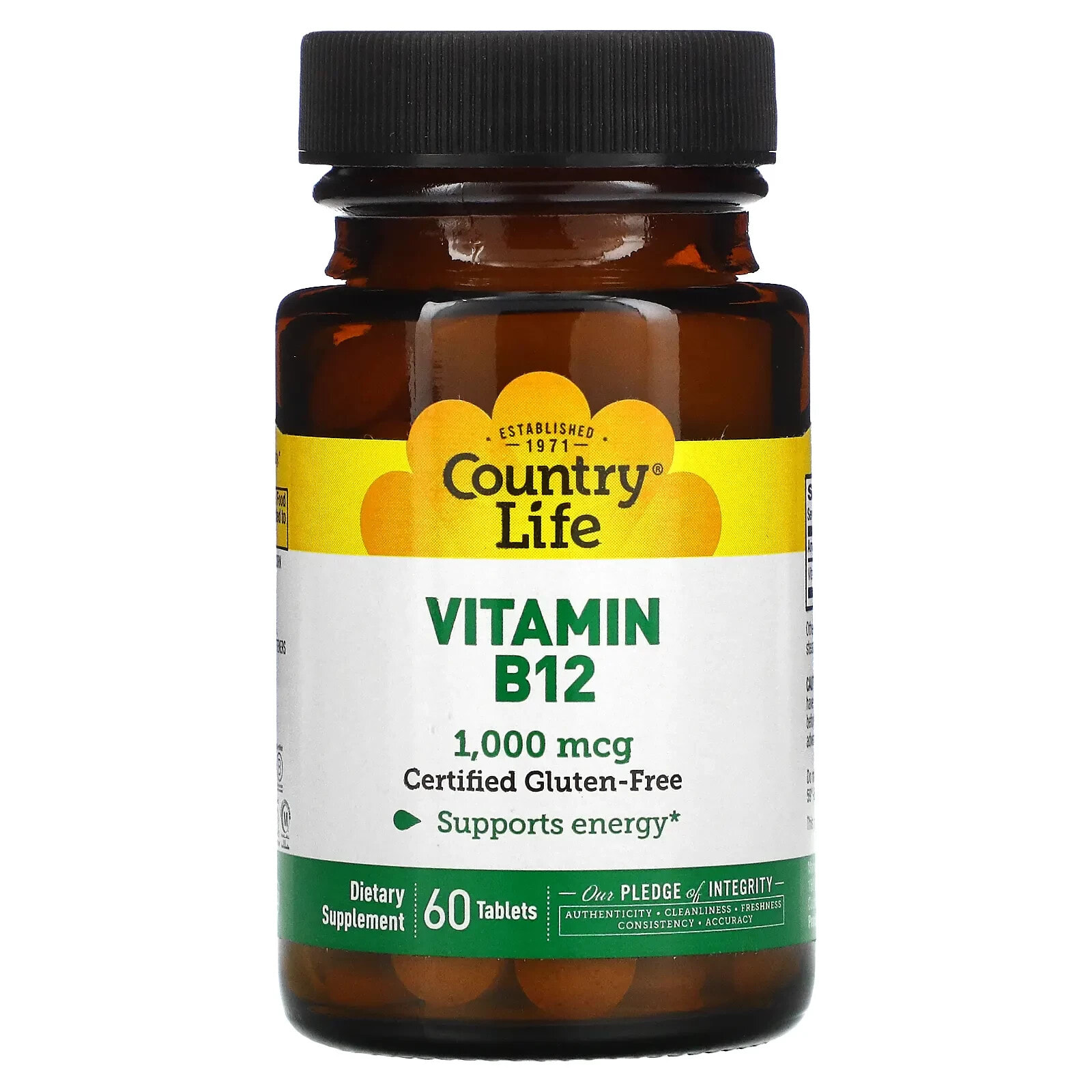 Country Life, Vitamin B12, 1000 mcg, 60 Tablets