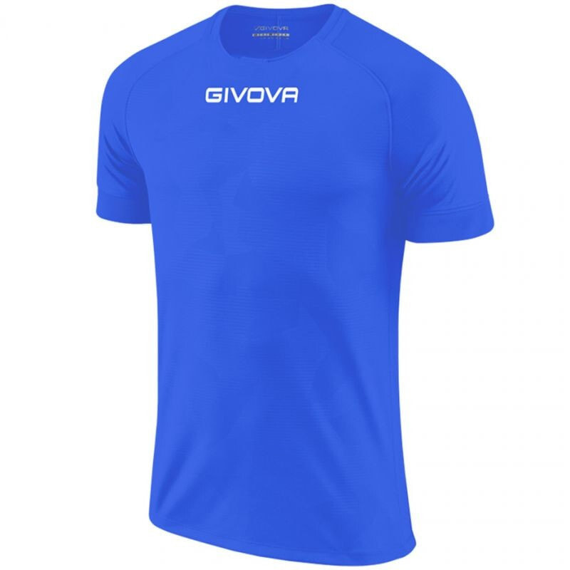 Мужская спортивная футболка синяя с надписью Givova Capo MC M MAC03 0002 T-shirt