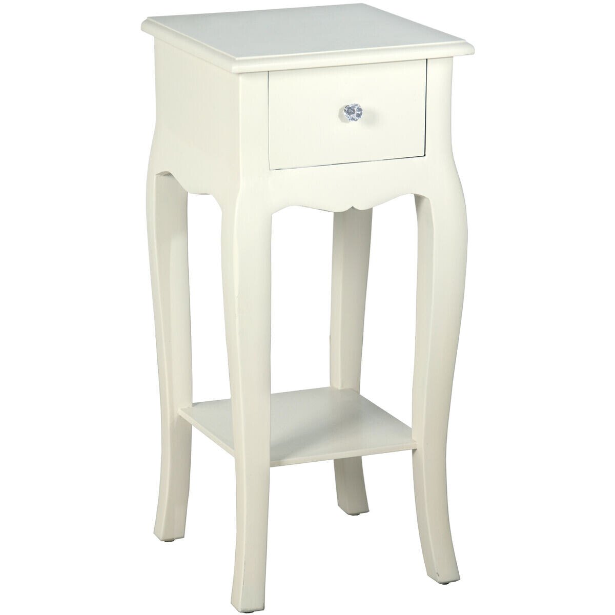 Side table Alexandra House Living White Wood 35 x 77 x 35 cm