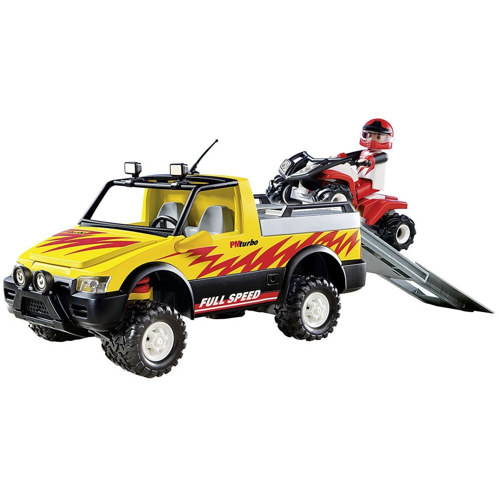 PLAYMOBIL Pick-Up With Quad Of Racing City Action