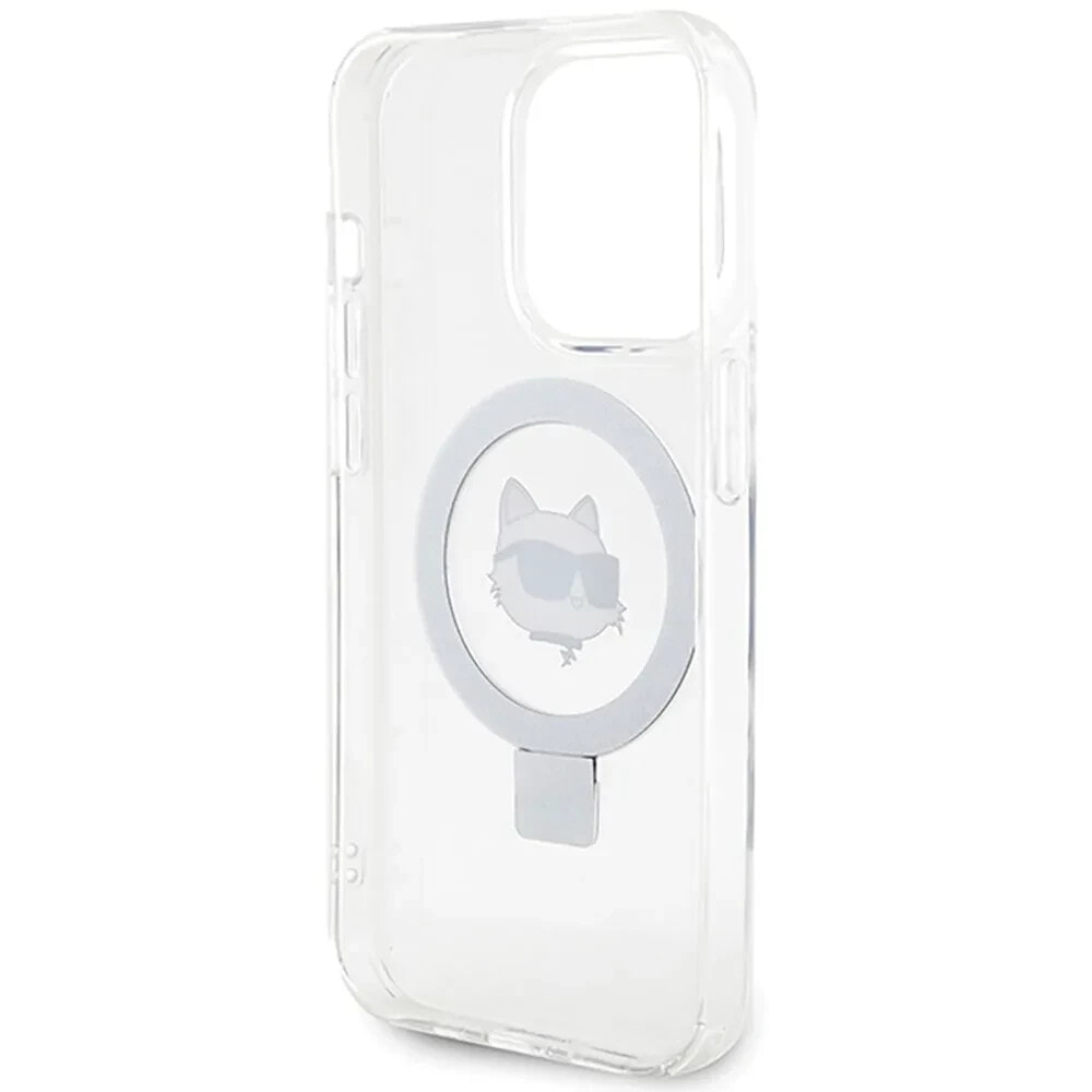 KARL LAGERFELD Klhmp15Xhmrschh iPhone 15 Pro Max 6.7 Biały Ring Stand Choupette Head phone case