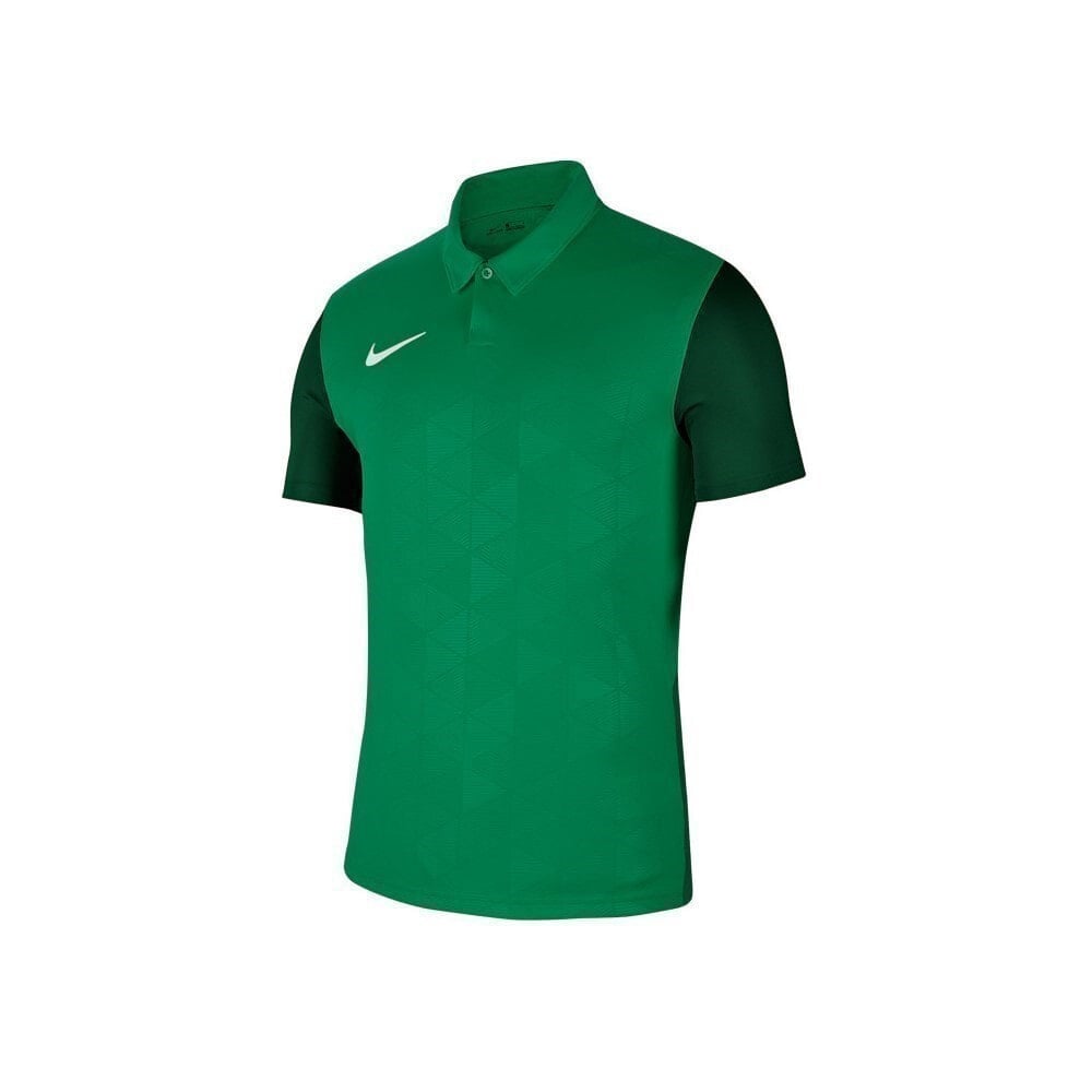 Мужская спортивная футболка-поло зеленая с логотипом Nike Trophy IV