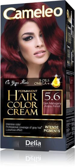 Delia Cameleo Hair Color Cream No. 5.6 Масляная крем-краска для волос с омега,  оттенок темный махагон