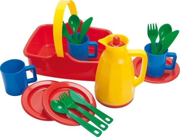 Набор детской посуды Dantoy корзина для пикника, 17 предметов