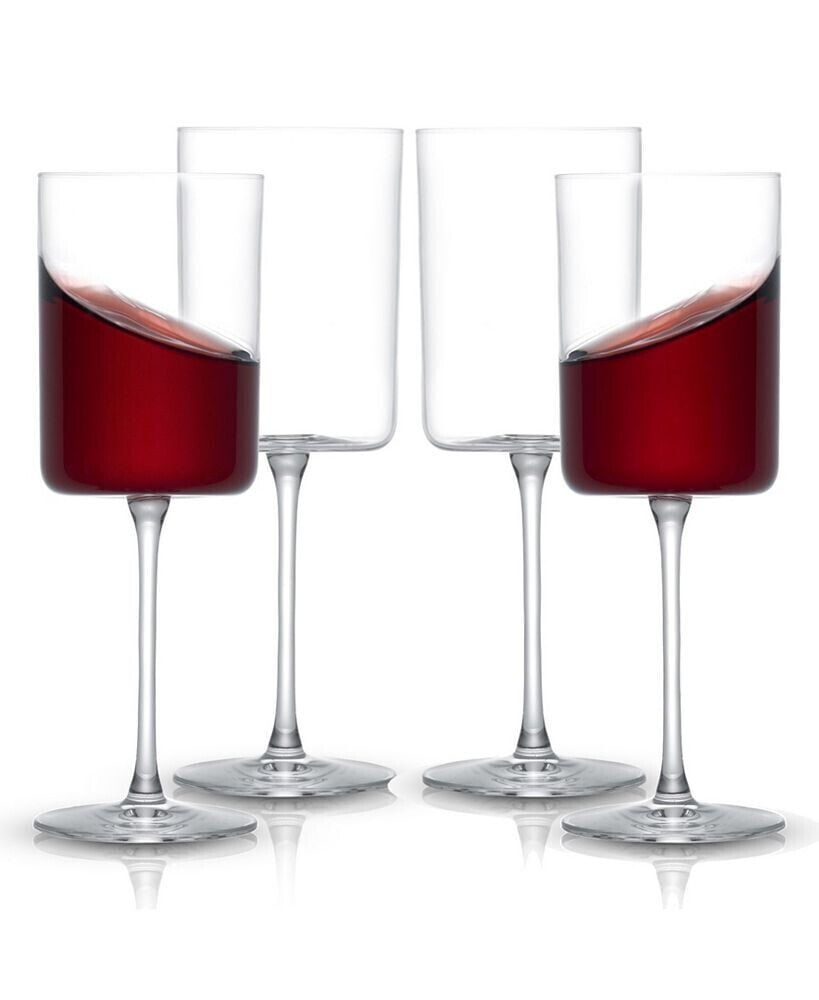 JoyJolt claire Red Wine Glasses, Set of 4
