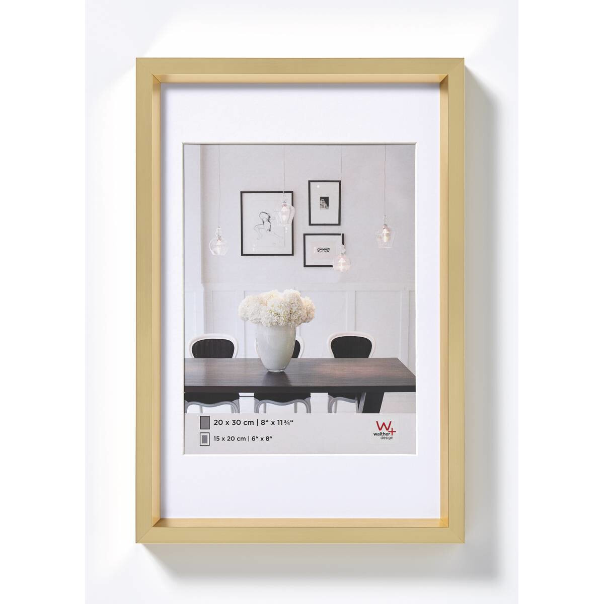 Walther Design ES040G - Plastic - Gold - Single picture frame - Wall - 20 x 30 cm - Rectangular
