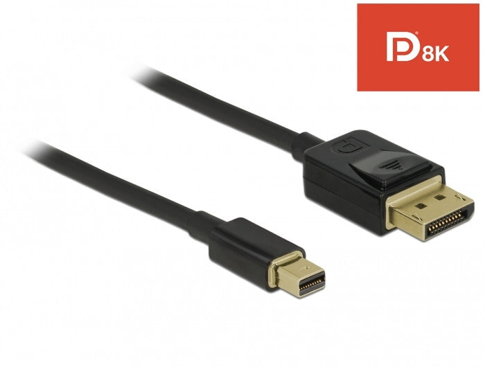 Кабельный разъем/переходник Черный DeLOCK 84927 DisplayPort 1 m Mini DisplayPort Черный