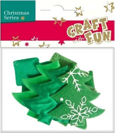 Craft with Fun Decoration Christmas tree material 4pcs. (383956)