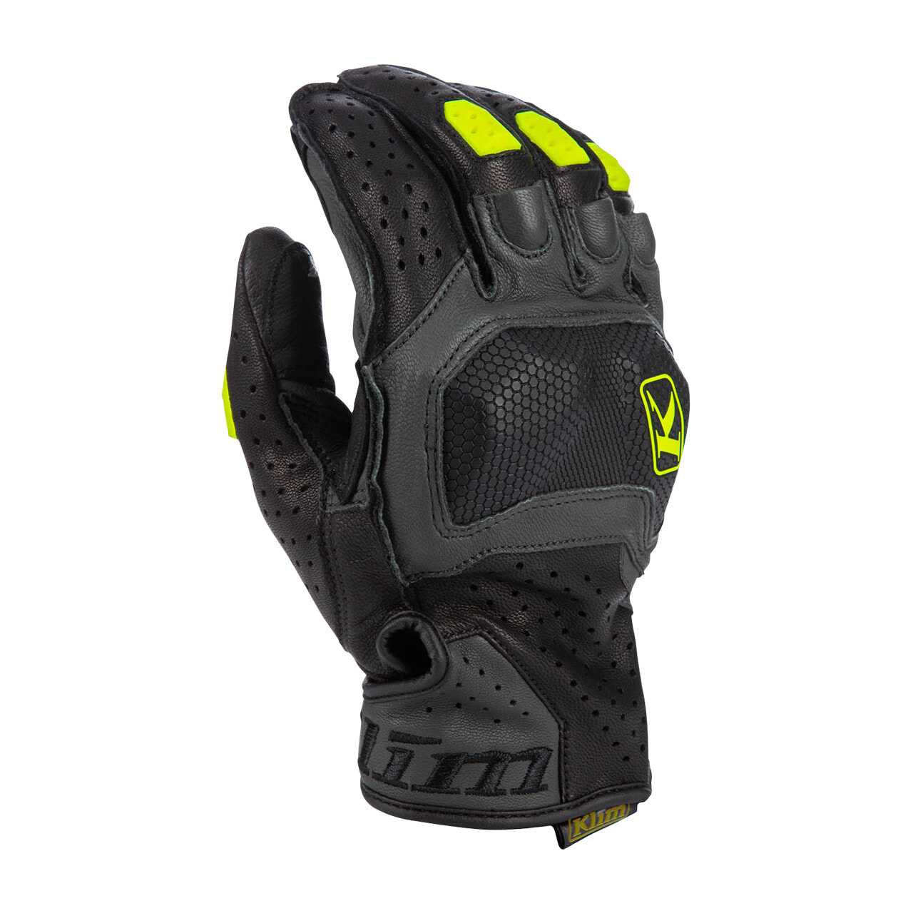 Motorradhandschuhe KLIM Badlands Aero Pro Kurz Stealth Schwarz-Hi-Vis