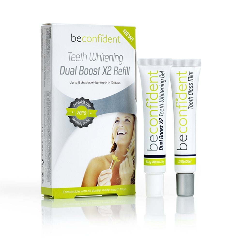 Beconfident Teeth Whitening Dual Boost X2 Отбеливающий и очищающий комплекс для зубов, осветление на 5 тонов без перекиси водорода