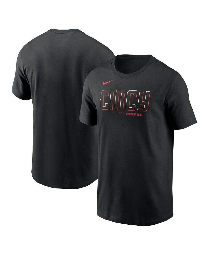 Nike men's Black Cincinnati Reds City Connect Wordmark T-shirt