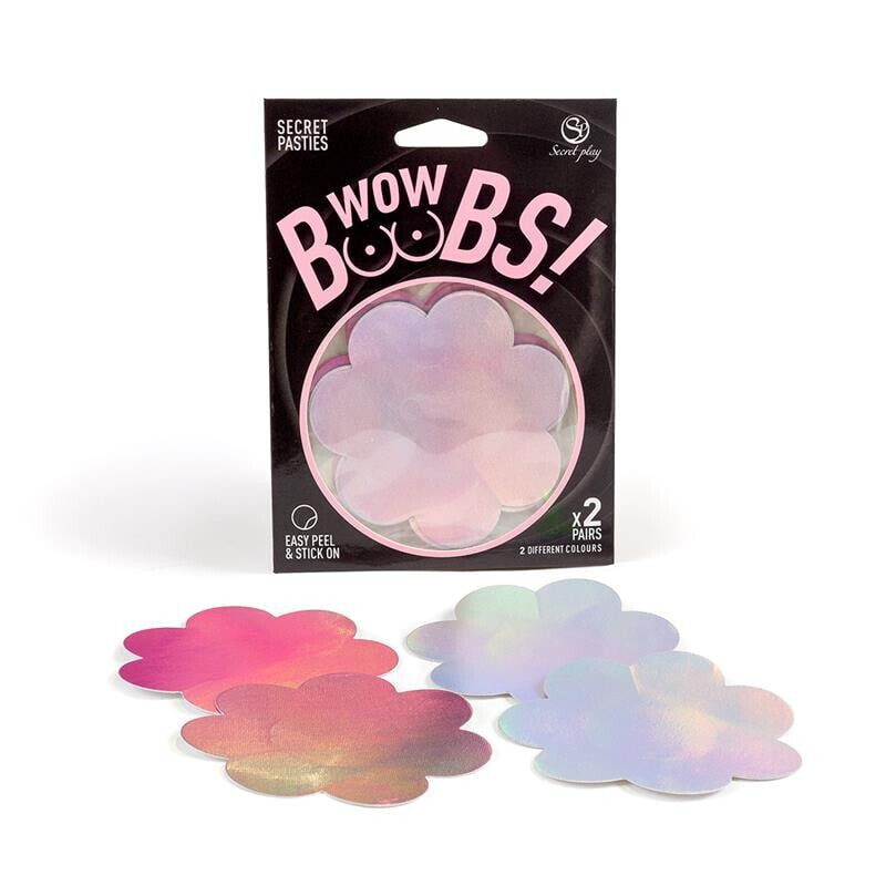 Wow Boobs! Nipple Covers Flower Shapped Holographic
