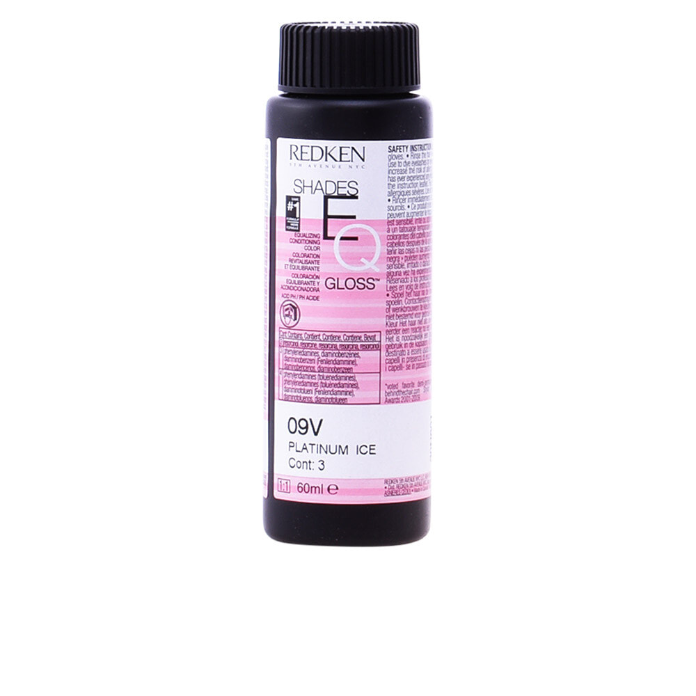 Redken Shades EQ Hair Color Gloss No. 09V Platinum Ice Полуперманентная краска-блеск для волос, платиновый лед 60 мл