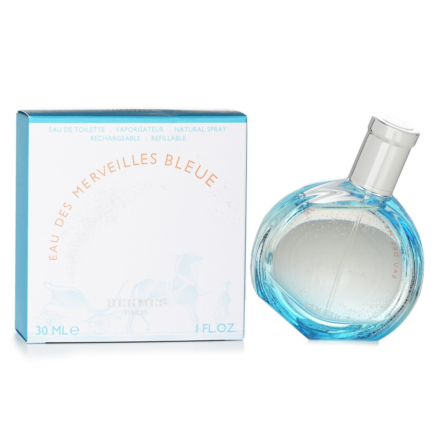 Hermès Eau des Merveilles Bleue Eau de Toilette Spray (nachfüllbar) (30 ml)