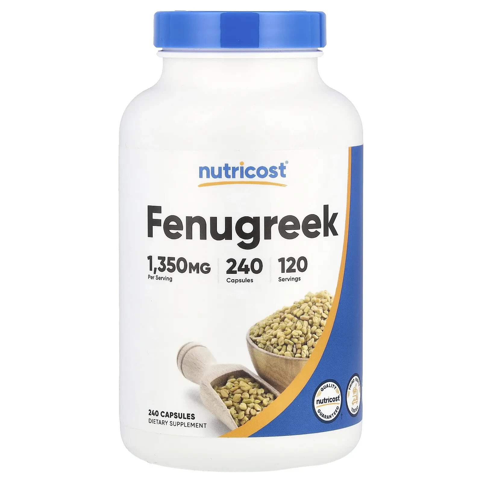 Fenugreek, 1,350 mg, 240 Capsules (675 mg Per Capsule)