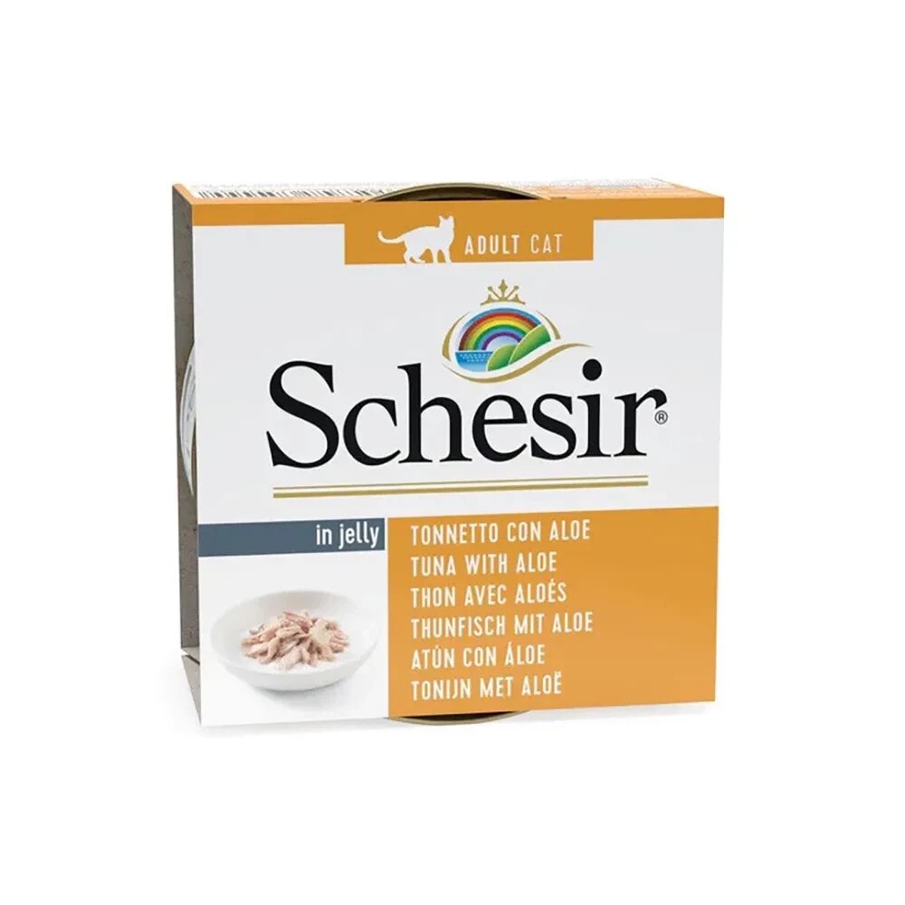 SCHESIR In jelly tuna with aloe wet cat food 85g