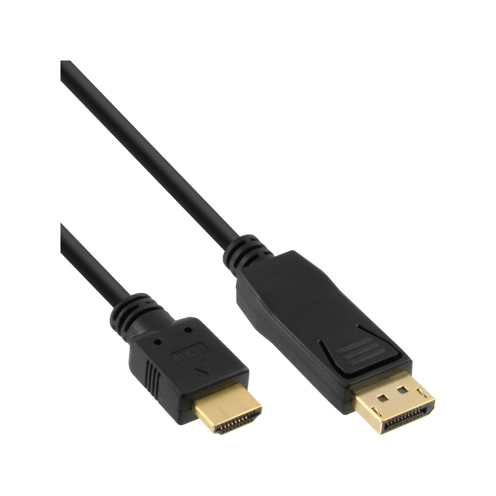 InLine 20pcs Bulk-Pack DisplayPort to HDMI converter cable - black - 3m