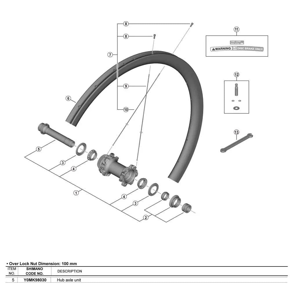 SHIMANO WH-R9270-C50-TU-F Hub Bearing