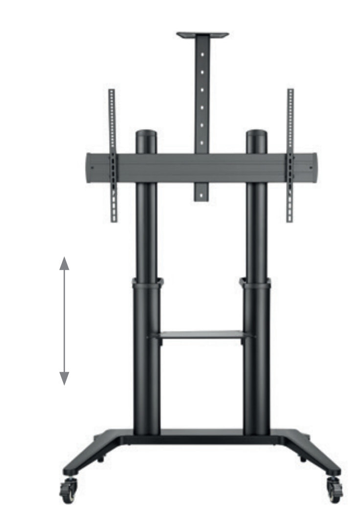 Подставка для брекетов HD XXL, 140 кг, 165,1 см (65 дюймов), 3,05 м (120 дюймов), 1000 x 600 мм, 1250-1600 мм, -5-10°