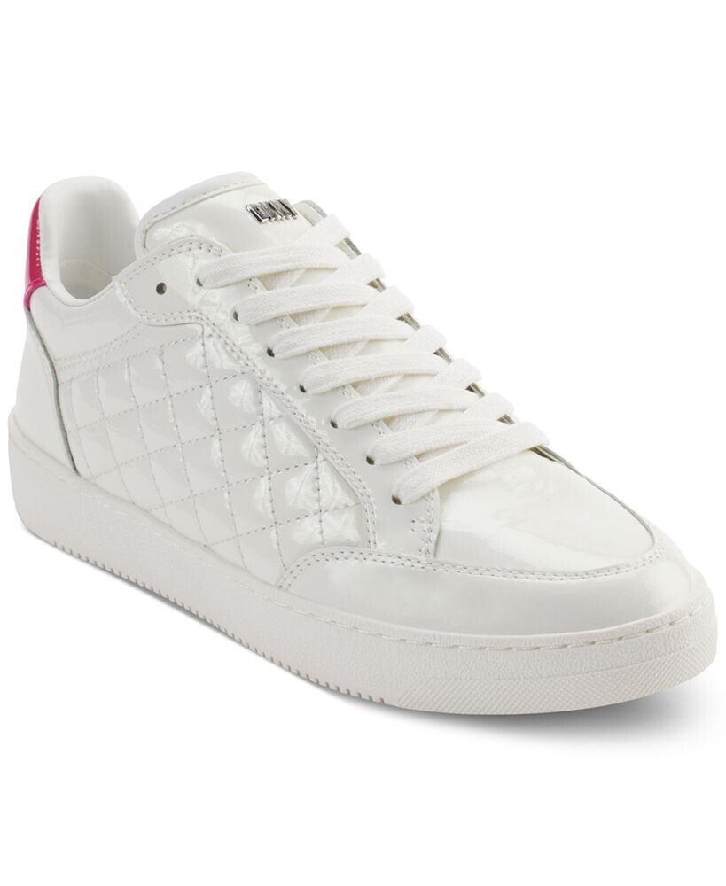 DKNY women's Oriel Quilted Lace-Up Low-Top Sneakers