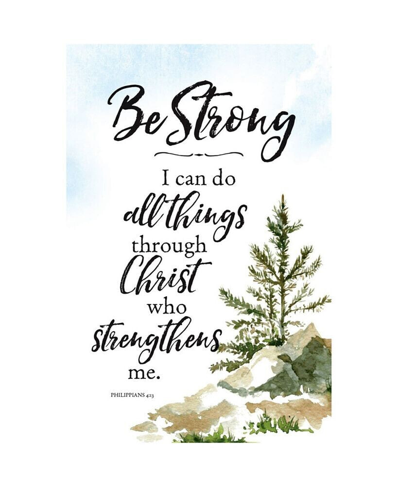 be Strong I Can Do Woodland Grace Series Wood Plaque with Easel, 6