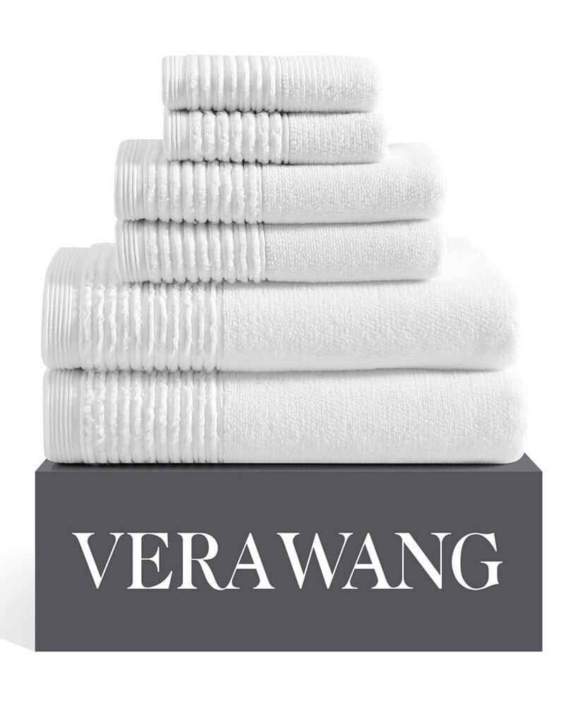 Vera Wang sculpted Pleat Solid Cotton Terry 6-Pc. Bath Towel Set