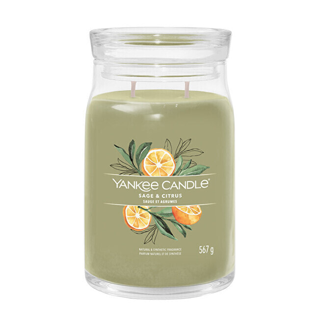 Aromatic candle Signature large glass Sage & Citrus 567 g