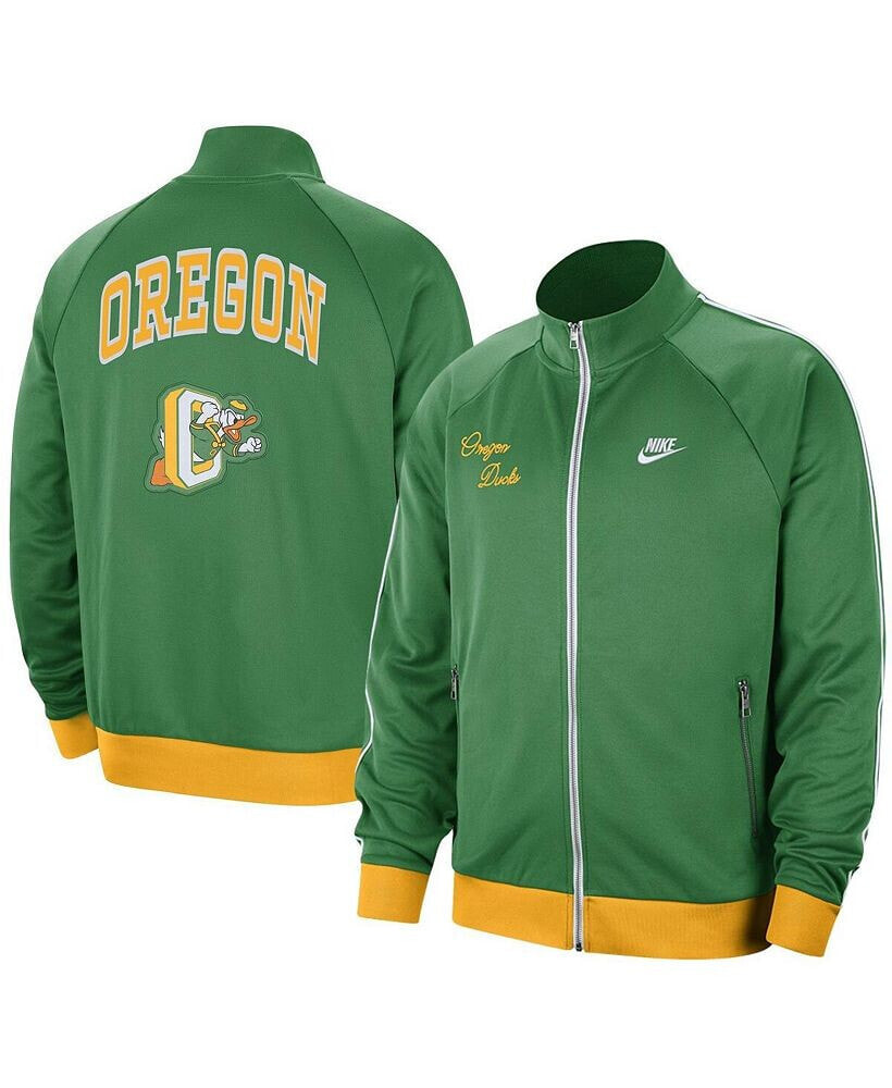 Nike men's Green, Yellow Oregon Ducks Special Game Alternate Full-Zip Track Jacket