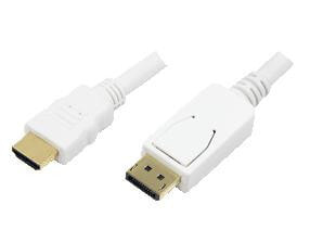 LogiLink 2m, HDMI-DP DisplayPort Белый CV0055
