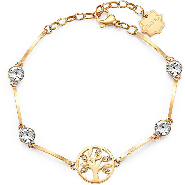 Gold-plated bracelet Tree of Life with crystals BHKB037