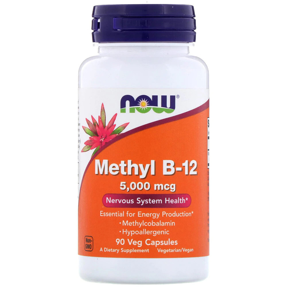 NOW Methyl B-12 -- Метил B-12 - 5000 мкг - 90 растительных капсул