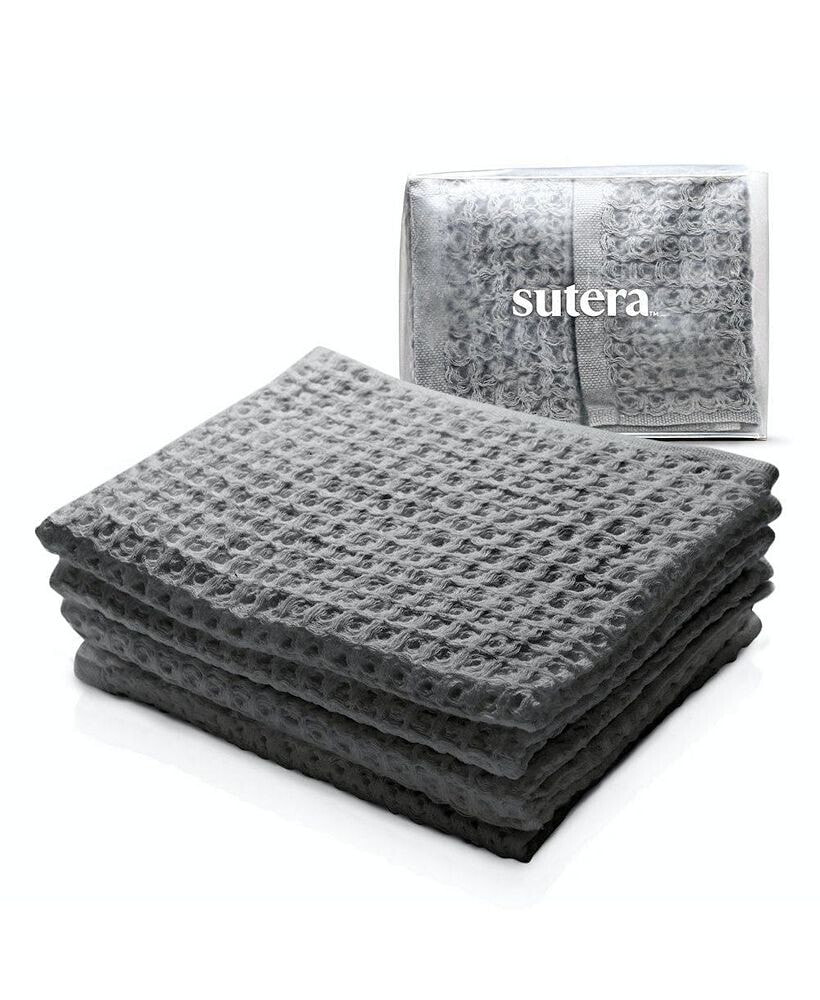 Sutera silver thread Wash Cloth - Gray - 4 pack