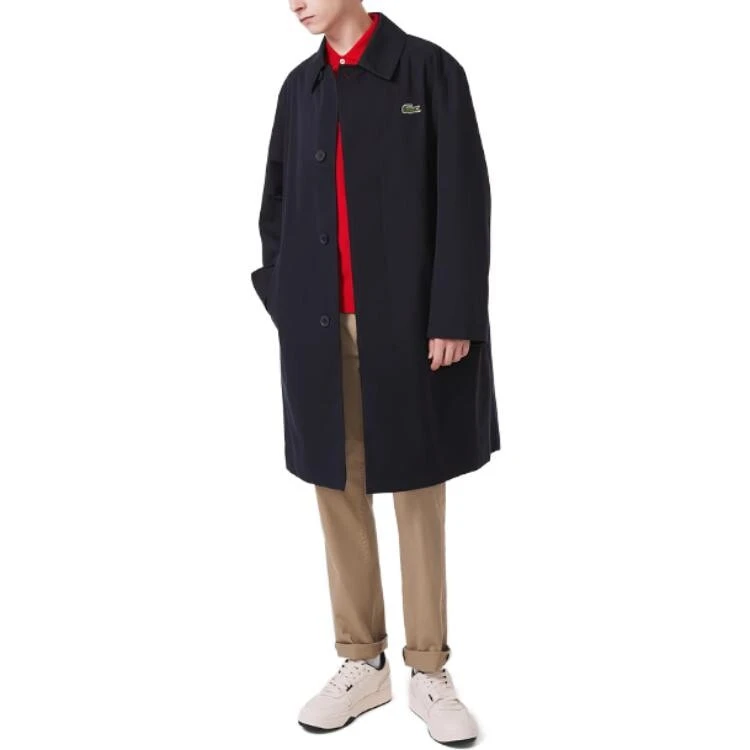 LACOSTE Trench Coat Men's Navy Blue
