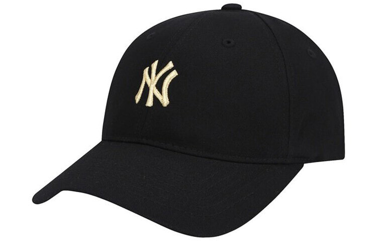 MLB 刺绣金标Logo 棒球帽 黑色 男女同款情侣款 / MLB Logo Cap 32CP15911