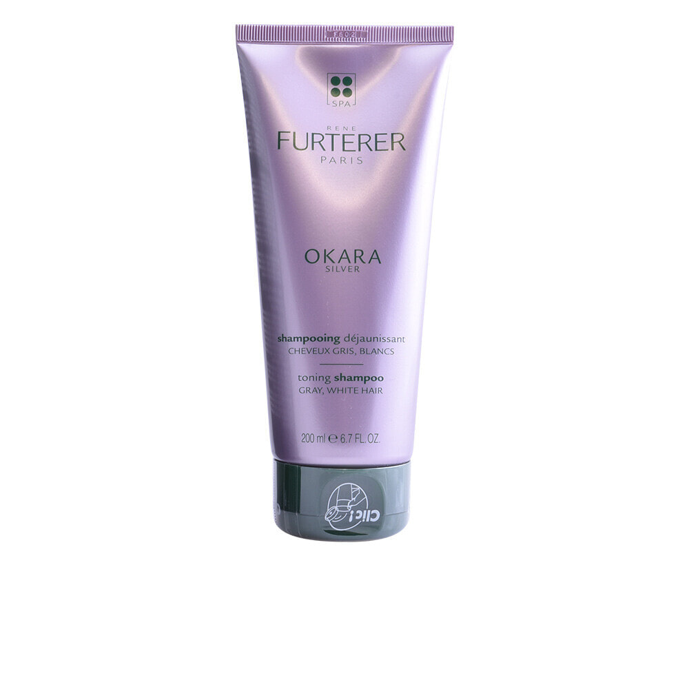 Rene Furterer Okara Silver Toning Shampoo Тонирующий шампунь против желтизны для светлых волос 200 мл